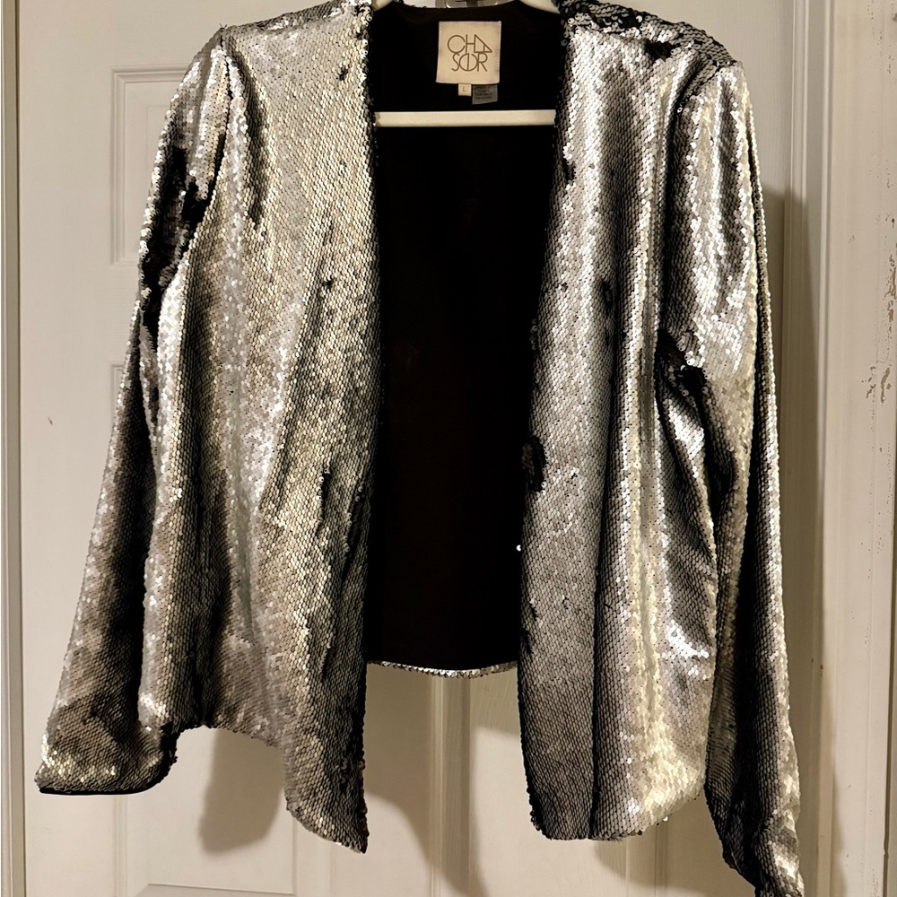 Evereve Chaser Silver Sequin Women's Jacket